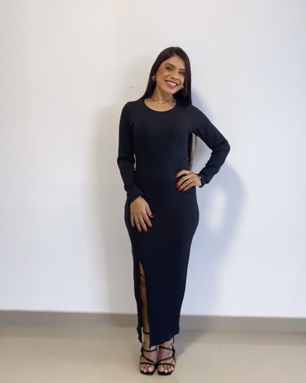 Vestido canelado Mavie